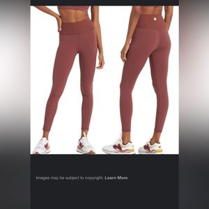 Vuori ribbed studio leggings in brown/pink size M